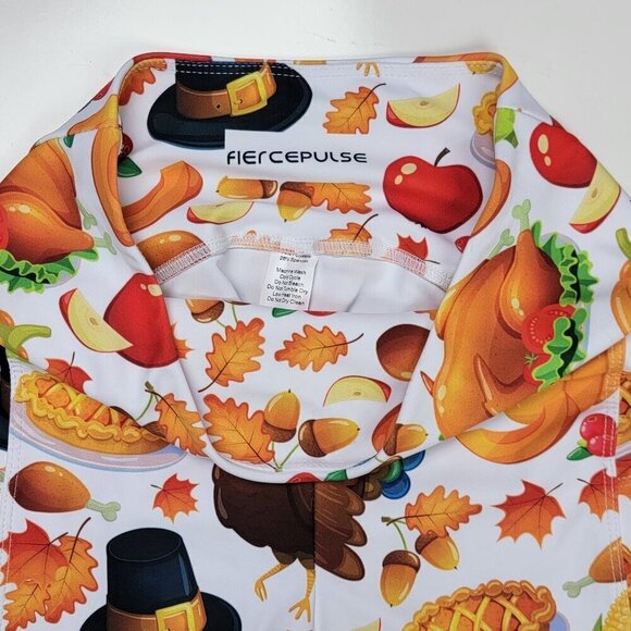 Fiercepulse Thanksgiving Turkey Holiday Leggings L - Picture 5 of 6